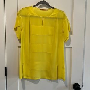 Sinclaire 10 yellow silk blouse sz 2